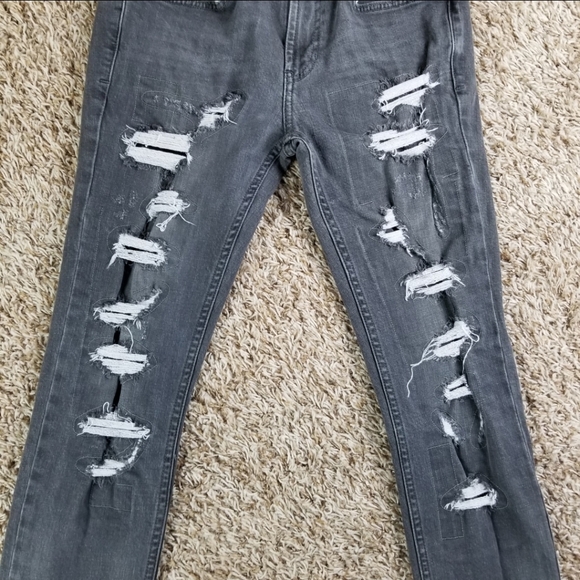 Pacsun| Gray distressed skinny jeans 28×30 - Picture 10 of 10